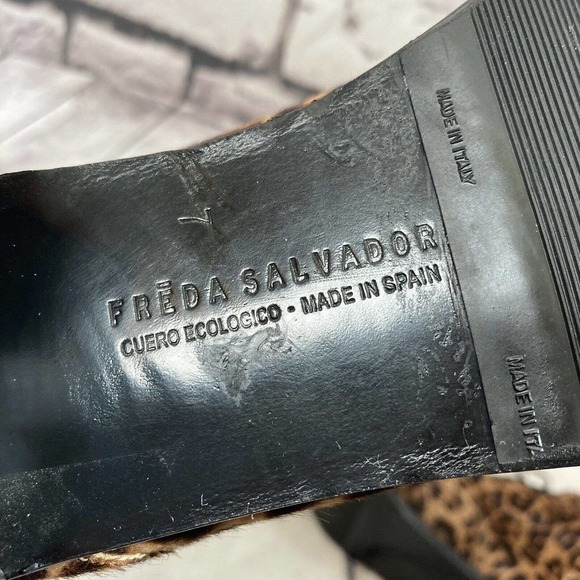 Freda Salvador Ace Bootie Women's Size 7 Lace Up Combat Boots Cheetah‎ Haircalf - Picture 9 of 13